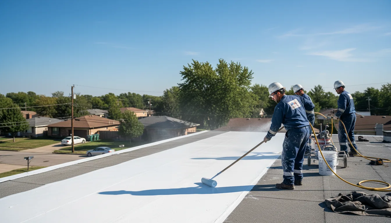 Commercial roof coating in Hallsville, MO near me